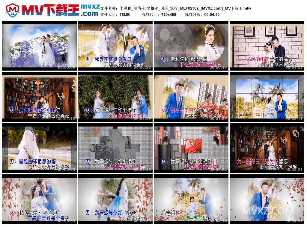 李道鹏_漫清-红尘相守_国语_流行_MEF02362